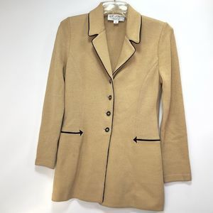 St. John By Marie Gray Women’s Knit Blazer Tan Size 4